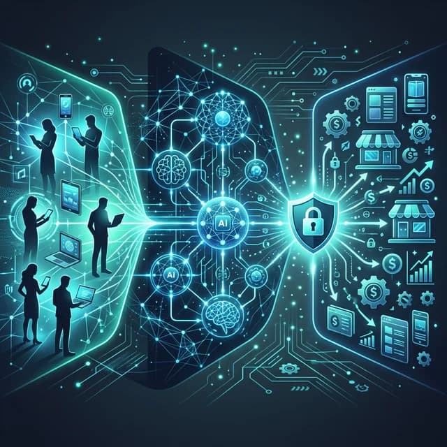 The Agentic Commerce ecosystem — buyers, AI agents, and merchant infrastructure