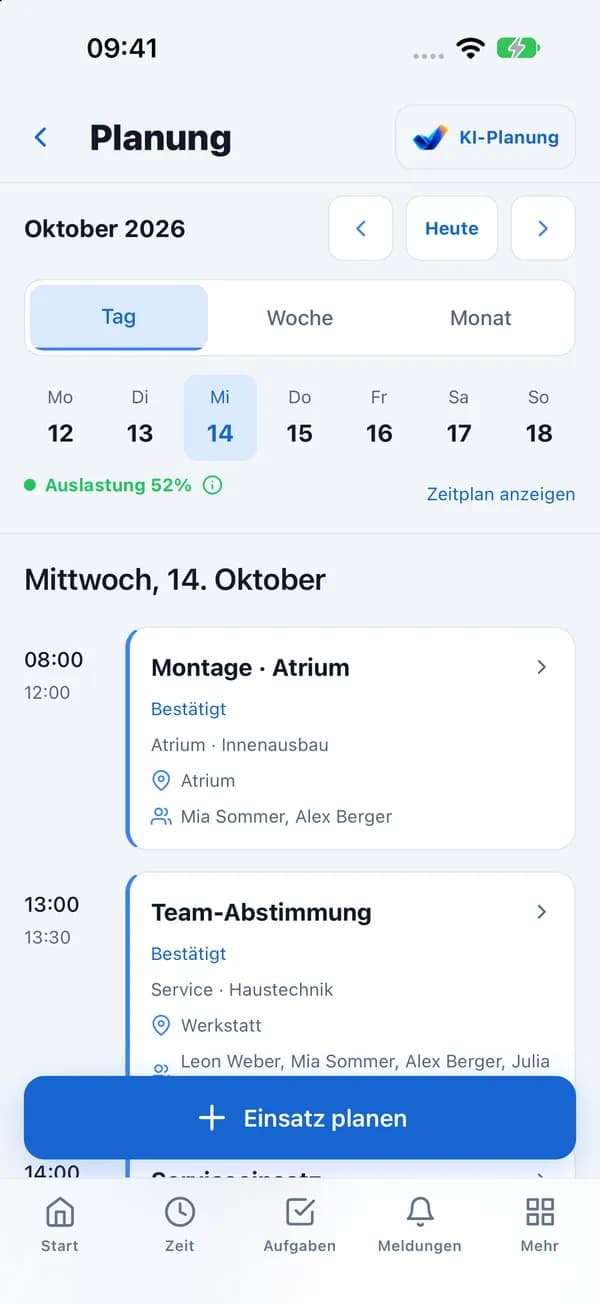 stemplr App: mobile Einsatzplanung