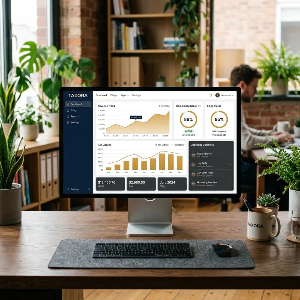 Taxora Dashboard Mockup