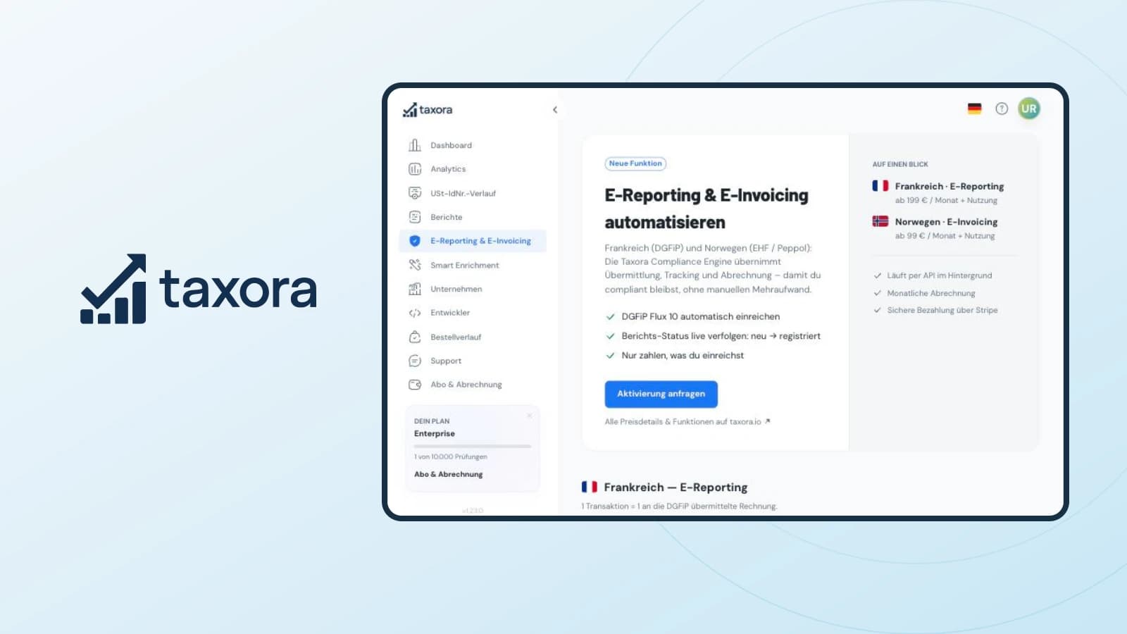 E-Invoicing and E-Reporting with Taxora: Connect invoices and reporting